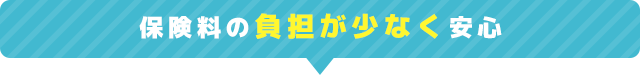 保険料の負担が少なく安心