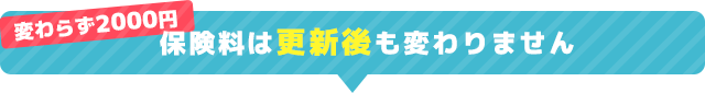 保険料は更新後も変わりません